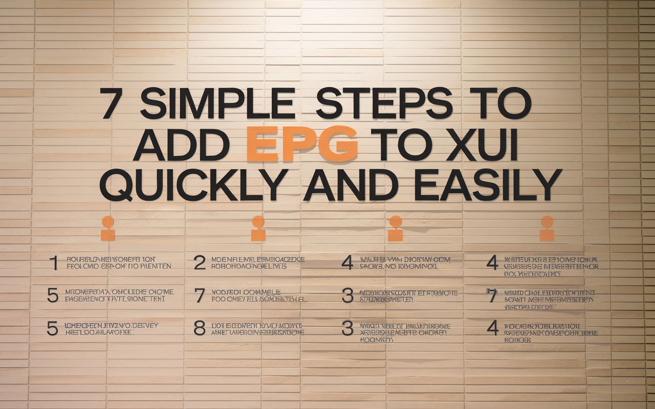 7 Simple Steps to Add EPG to XUI Quickly and Easily