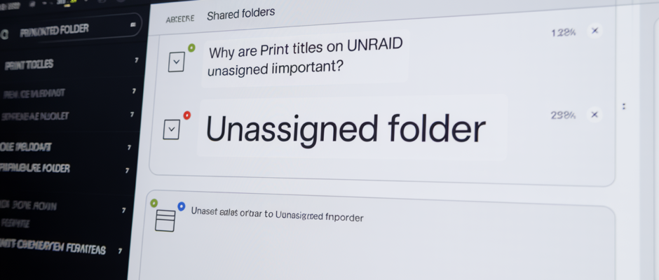 print titles on unraid unassigned folder