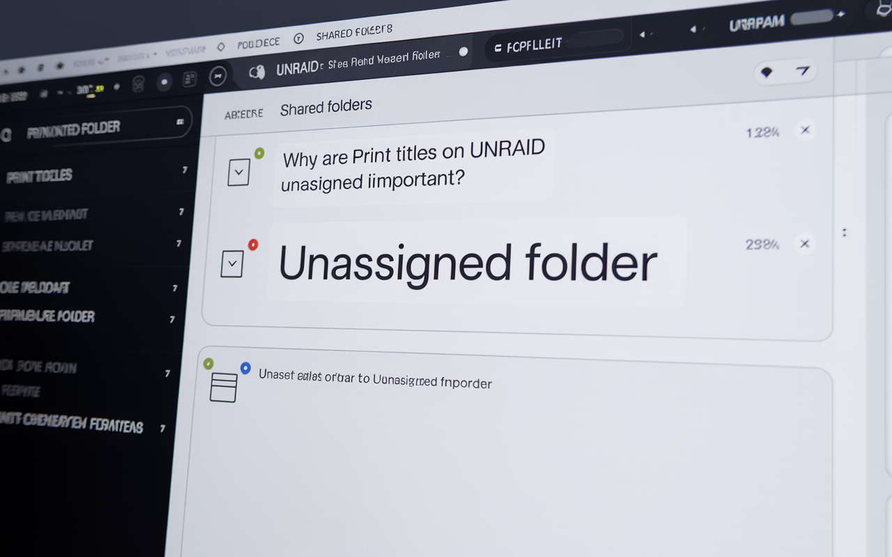 Why Are Print Titles on Unraid Unassigned Folder Important?