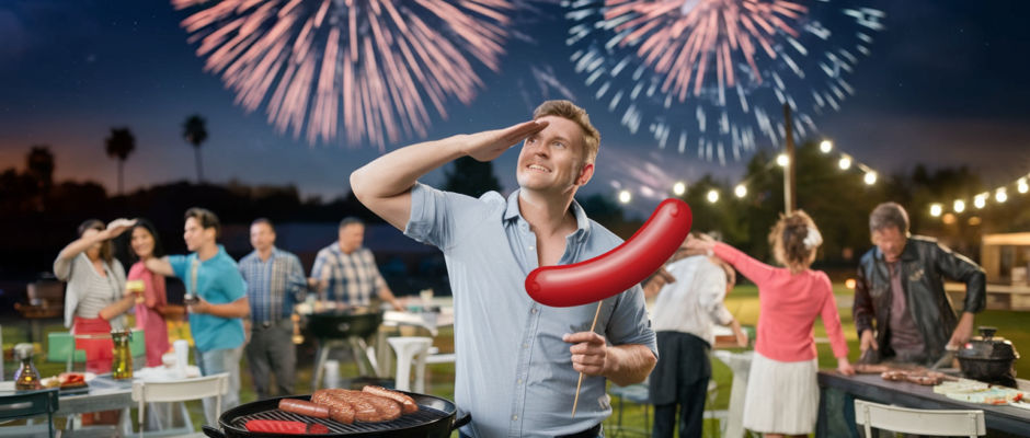 red ruby hotdogs salute firework