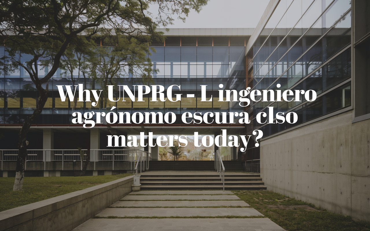 Why Unprg – L Ingeniero Agrónomo Escurra Clso Matters Today?