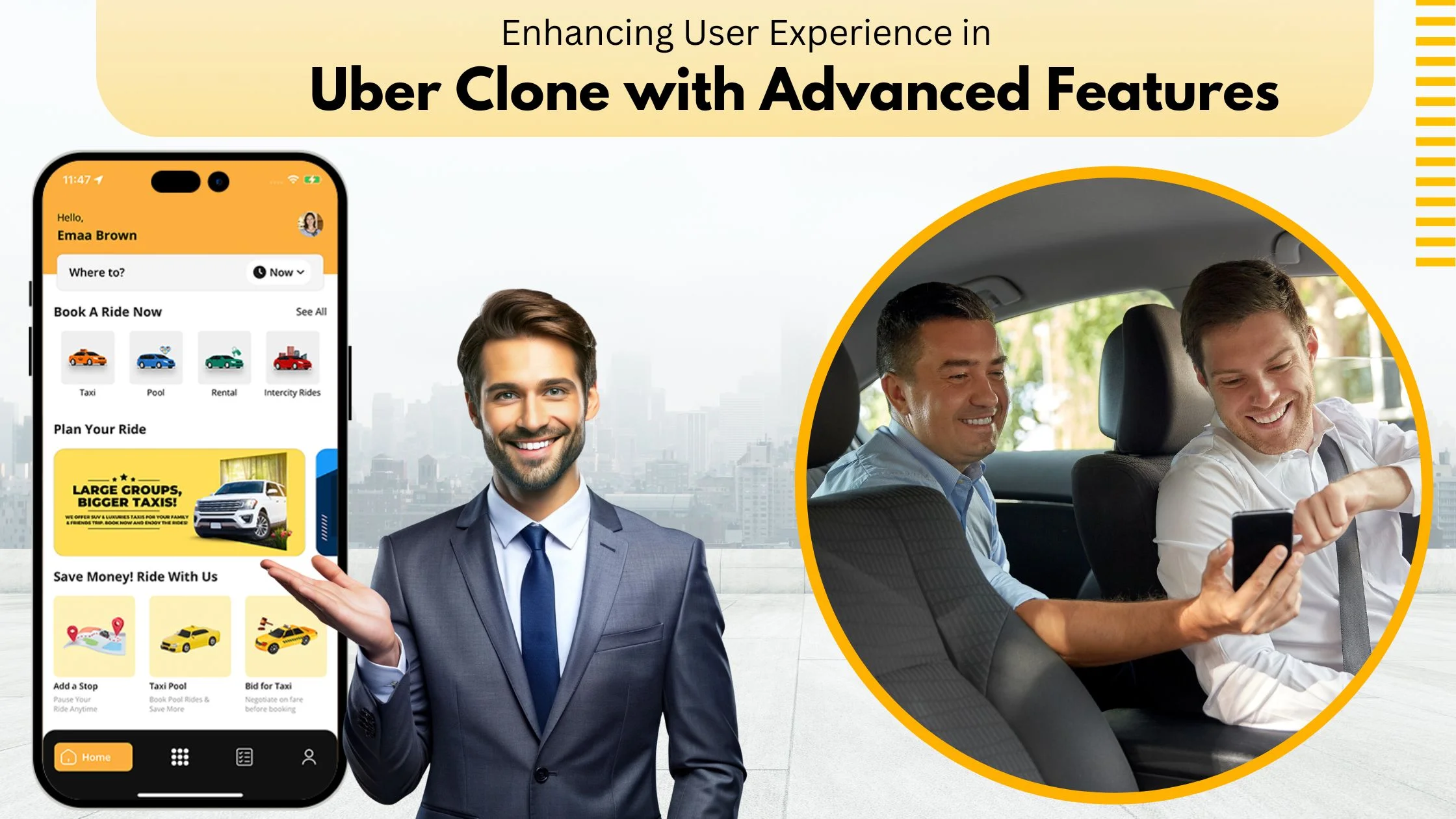 Enhancing User Experience in Uber Clone with Advanced Features for 2025